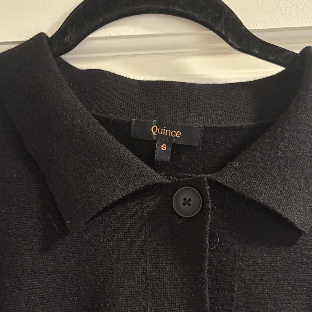 Quince Women's Black shirt jacket